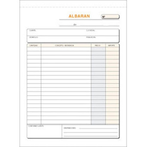 [001405] TALONARIOS ALBARANES CUARTO NATURAL TRIPLICADO T122