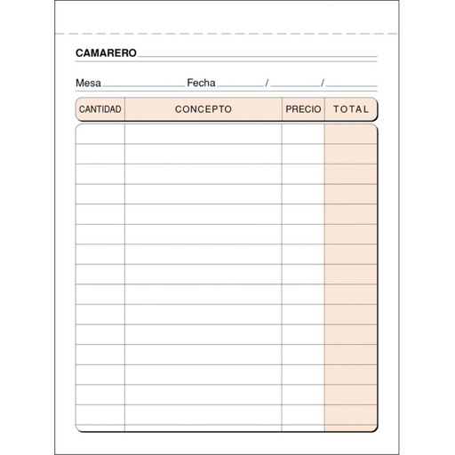 [001410] TALONARIOS CAMARERO OCTAVO TRIP.T-89