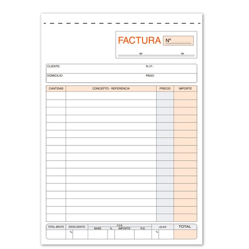 [001383] TALONARIOS FACTURAS CUARTO DUPL.T-63