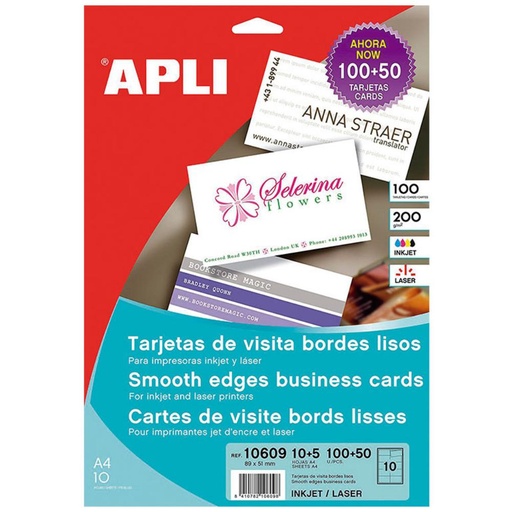 [002583] TARJETA VISITA APLI A4 200G 15H