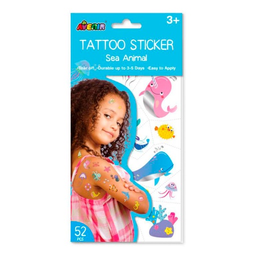 [721585] TATUAJES TEMPORALES AVENIR ANIMALES MARINOS