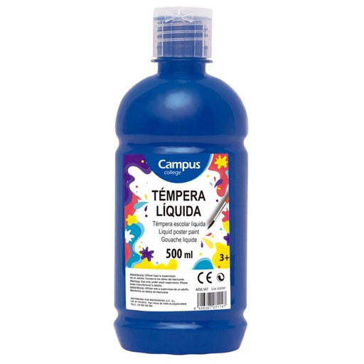 [630391] TEMPERA CAMPUS COLLEGE 500 ML AZUL ULTRAMAR