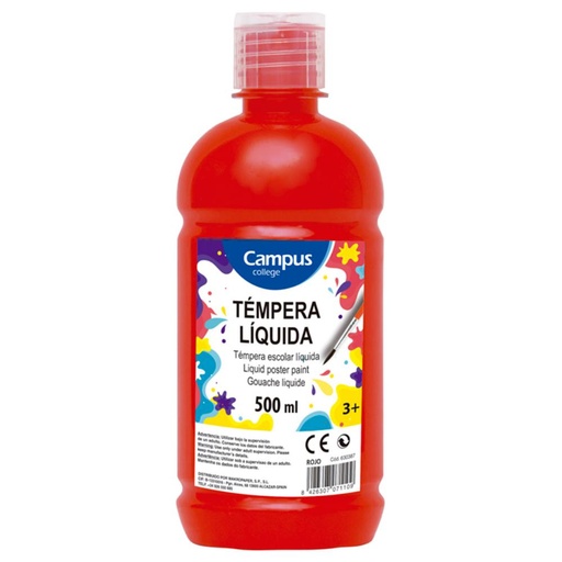 [630387] TEMPERA 500gr.LIQ. ROJO
