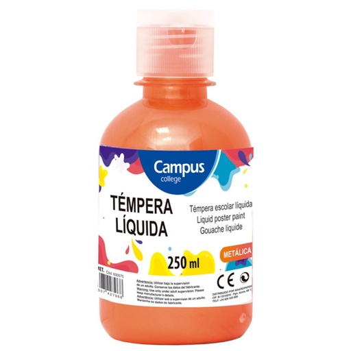 [630576] TEMPERA CAMPUS 250/GR METAL NARANJA