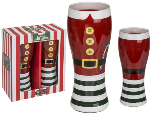 [880803] VASO CERVEZA DISFRAZ DE SANTA