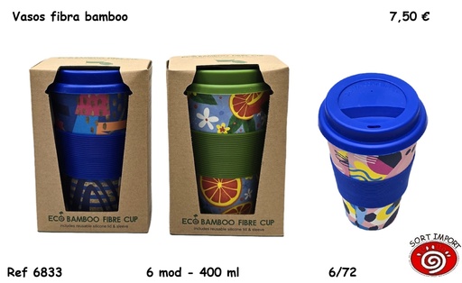 [000268] VASOS ECO FIBRA DE BAMBOO 6833
