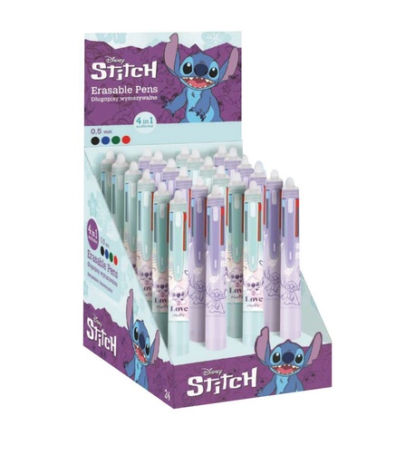 [972239] BOLIGRAFO BORRABLE MULTIC.STITCH 4 EN 1 PASTEL