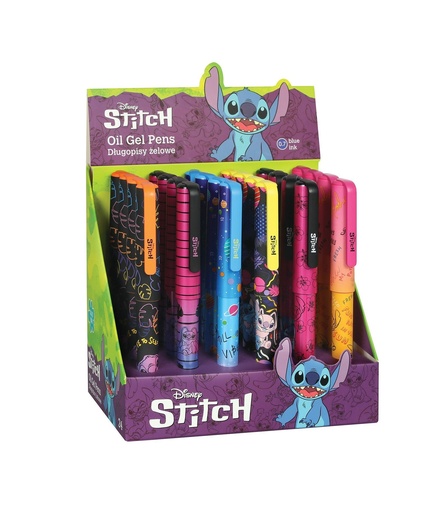 [972245] BOLIGRAFO GEL TINTA AZUL STITCH BLACK