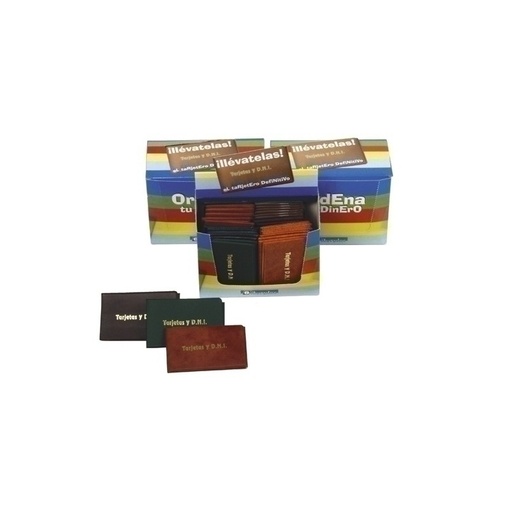 [972297] EXP.40 PORTA-TARJETAS 3 CUERPOS SURTIDO