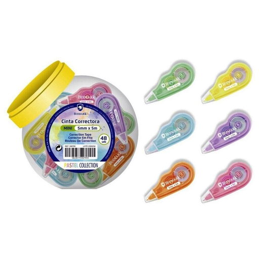 [972306] CINTA CORRECTORA MINI BISMARK PASTEL 5MMX5M 48UD