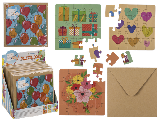 [972363] TARJETA REGALO CUADRADA PUZZLE 20PZS 180802