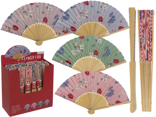 [972364] ABANICO FLORES ORIENTALES 21CM 230144