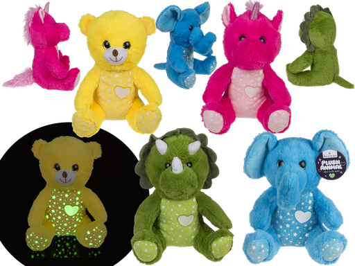 [972396] PELUCHES BRILLO OSCURIDAD 26CM 4 MOD 61/6970