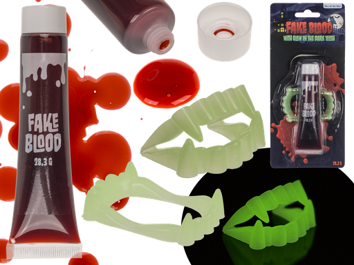 [972403] SANGRE FALSA CON DIENTES FLUOR 98/2107