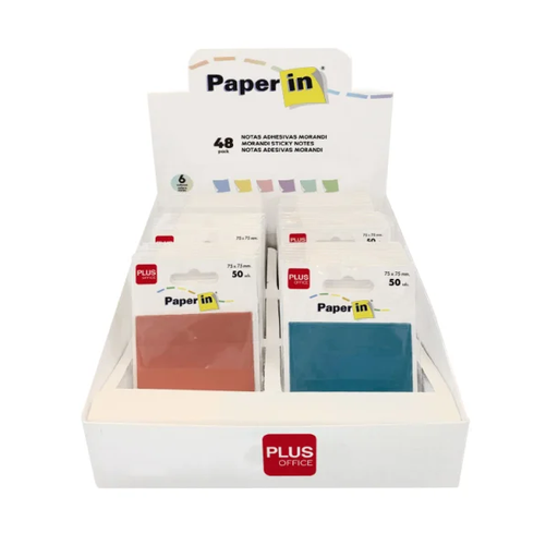 [003666] NOTAS ADHESIVAS PAPER-IN MORANDI 75X75 50H 6COL 48U