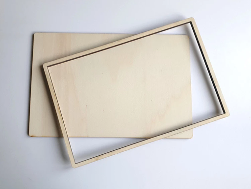 [972511] BANDEJA CHAPA MADERA RECTANGULAR 195X295MM