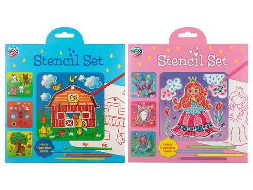 [972565] SET STENCIL 21X21 C/ LAPICES Y 12H