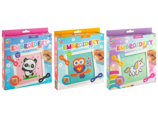 [972567] SET BORDADO C/MARCO 15X15CM