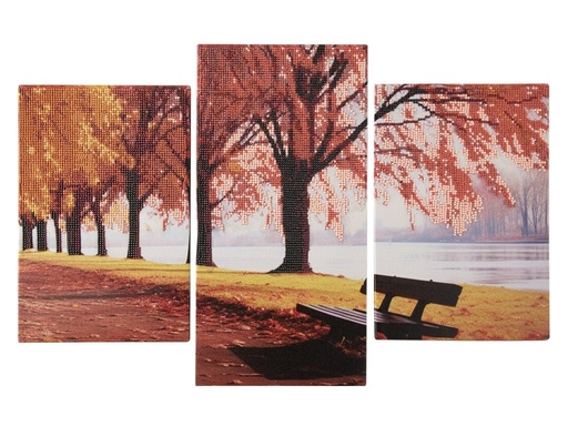 [972594] PINTAR CON DIAMANTES TRIPTICO PAISAJE