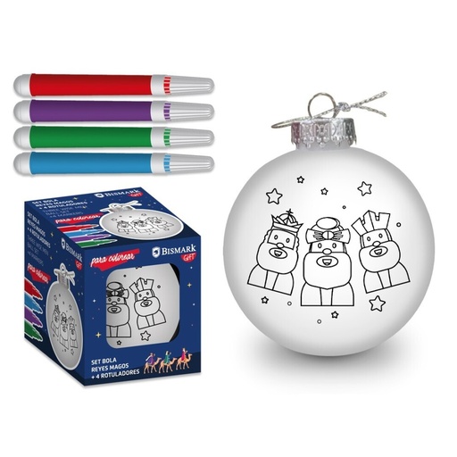 [972649] BOLA REYES MAGOS COLOREAR