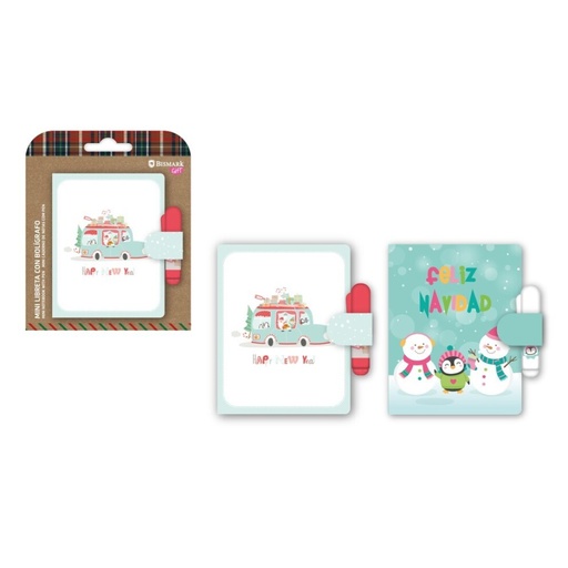 [972653] MINI LIBRETA NAVIDAD C/BOLI