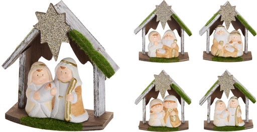 [972748] NATIVITY SET 3 FIGURES 4ASS