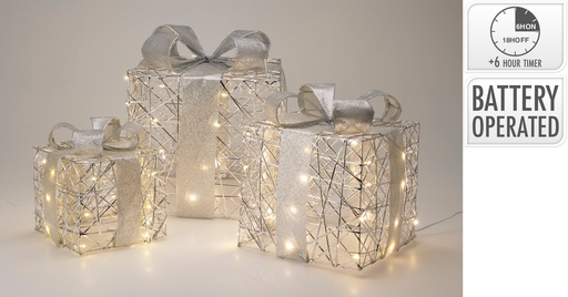 [972751] GIFTBOX SET WITH LED SILVER