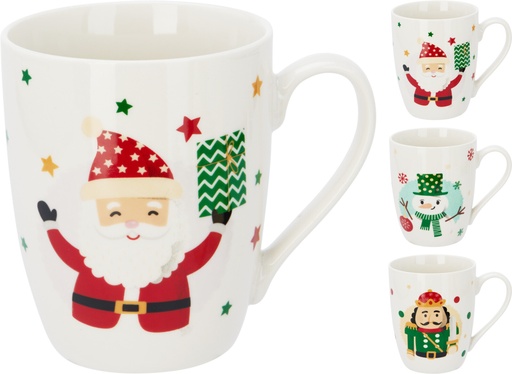 [972793] TAZA10CM PORCELANA XMAS 340ML 3MOD