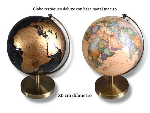 [972814] GLOBO TERRAQUEO C/LUZ 20CM METAL 2 COL.