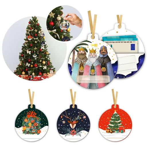 [972870] BILLETERO COLGANTE BOLA COLOR NAVIDAD