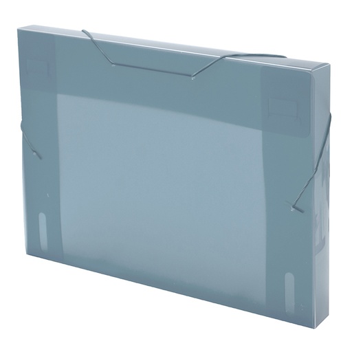 [180342] CARPETA PROYECTO PP 3CM AZUL-GRIS TRASLUCIDA