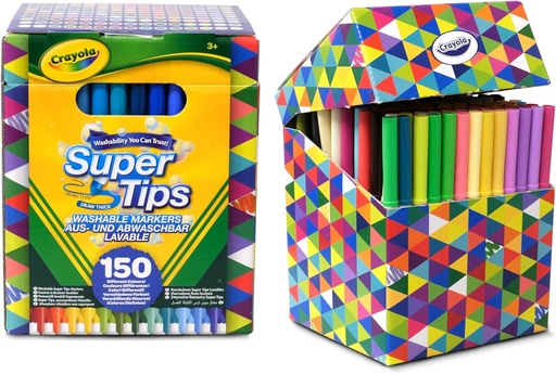 [972963] 150 ROTULADORES SUPER PUNTA SUPER TIPS LAVABLES