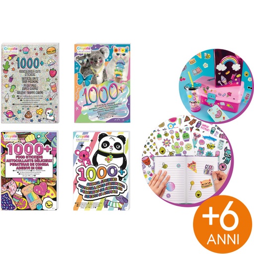 [972967] LIBROS 1000 PEGATINAS SURTIDOS 4 MODELOS