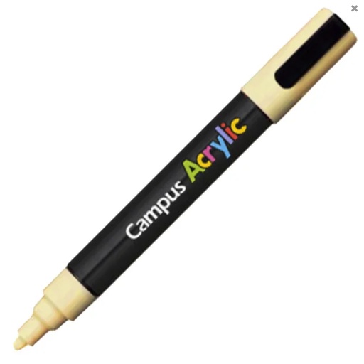 [081281] ROTULADOR CAMPUS ACRYLIC 2.5MM AMARILLO PASTEL