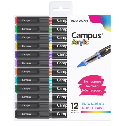 [081795] ROTULADOR CAMPUS ACRYLIC CONICO /12U