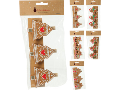 [973247] PINZAS NAVIDAD FIELTRO JENGIBRE 3U