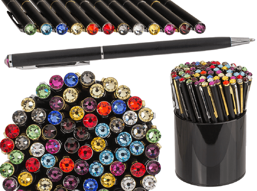 [973279] BOLIGRAFO NEGRO METAL PIEDRAS 29/3036