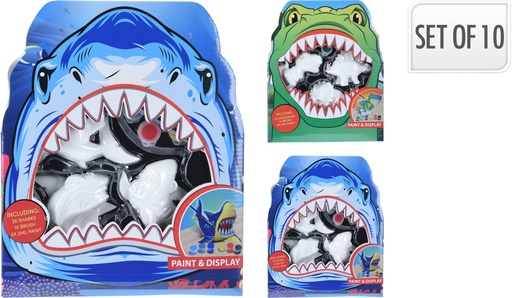 [973408] PLASTER PAINT 2ASS DINO SHARK