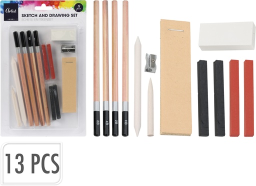 [973436] SKETCH & DRAWING SET 13PCS