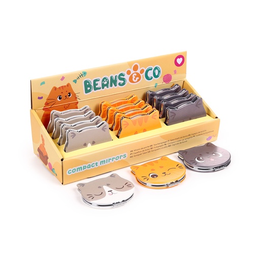 [973839] ESPEJO DE BOLSILLO GATOS BEANS & CO