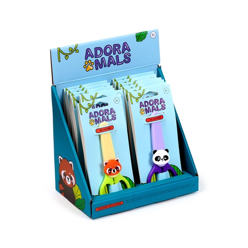[973870] TIJERAS INFANTILES C/FUNDA Y ADORNO DE ANIMALES ADORABLES