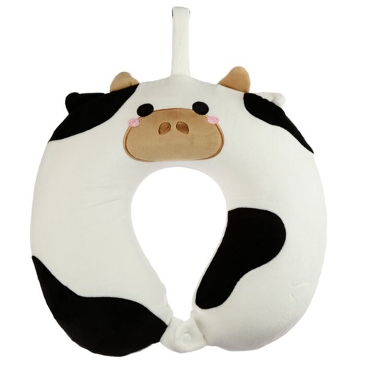 [973894] ALMOHADA DE VIAJE C/MEMORIA DE FORMA VACA ANIMALES