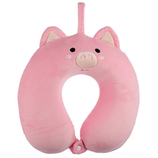 [973897] ALMOHADA DE VIAJE C/MEMORIA DE FORMA CERDO ANIMALES