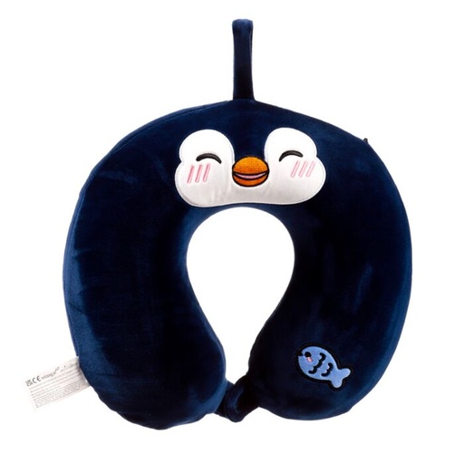 [973903] ALMOHADA DE VIAJE C/MEMORIA DE FORMA RELAXEAZZZ EL PINGUINO NICO