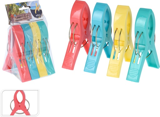 [1148231] BLISTER 4 PINZAS TOALLAS