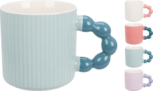 [1148238] TAZA PORCELANA 340ML 4MOD.