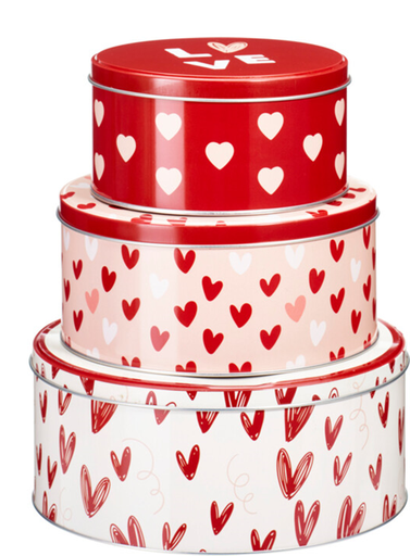 [1148284] SET 3 LATAS CORAZÓN