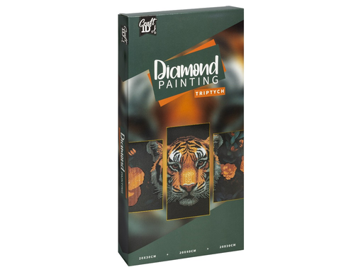 [979917] PINTAR CON DIAMANTES TRIPTICO TIGRE