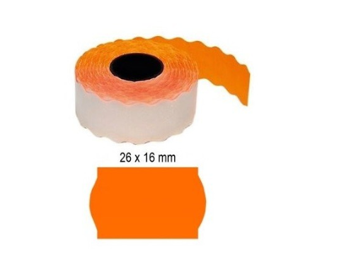 [972223] ETIQUETAS 26x16 FLUOR NARANJA ADHESIVO PERM