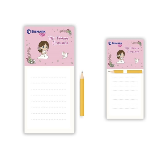 [972297] TACO DE NOTAS MAGNETICO NIÑA PRIMERA COMUNION